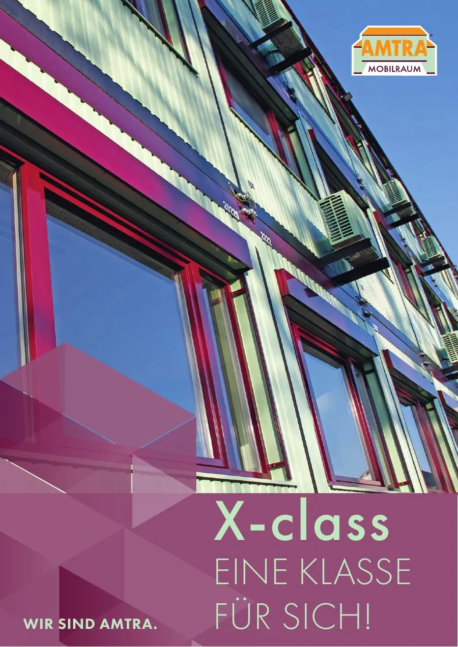 Titelseite der AMTRA X-class Broschüre 2026